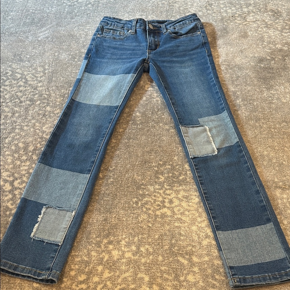 JOES Kids Patchwork Straight-Leg Blue Denim Jeans size 10